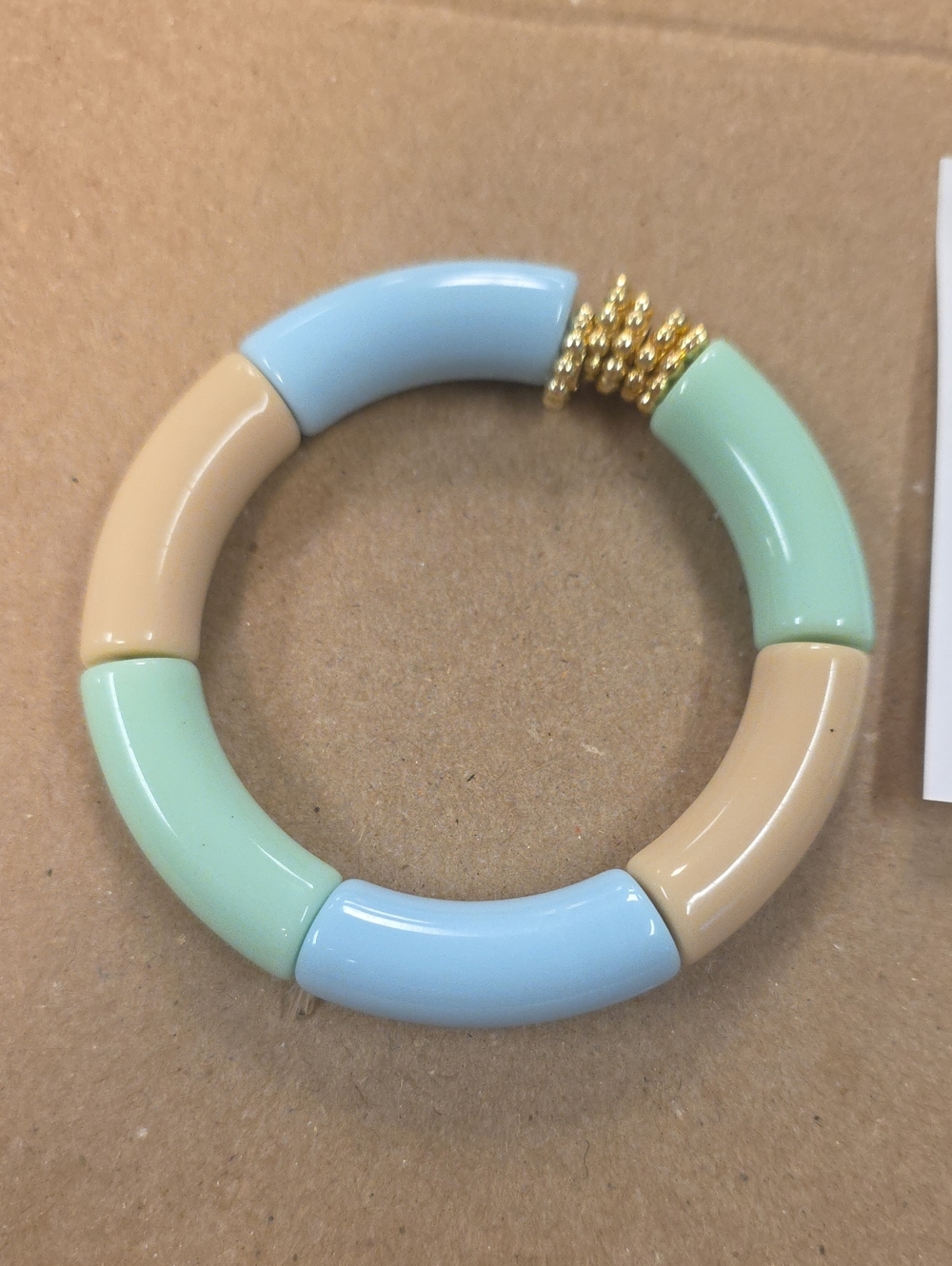 Pastel Multi-Color Beaded Stretch Bracelet - Unbranded